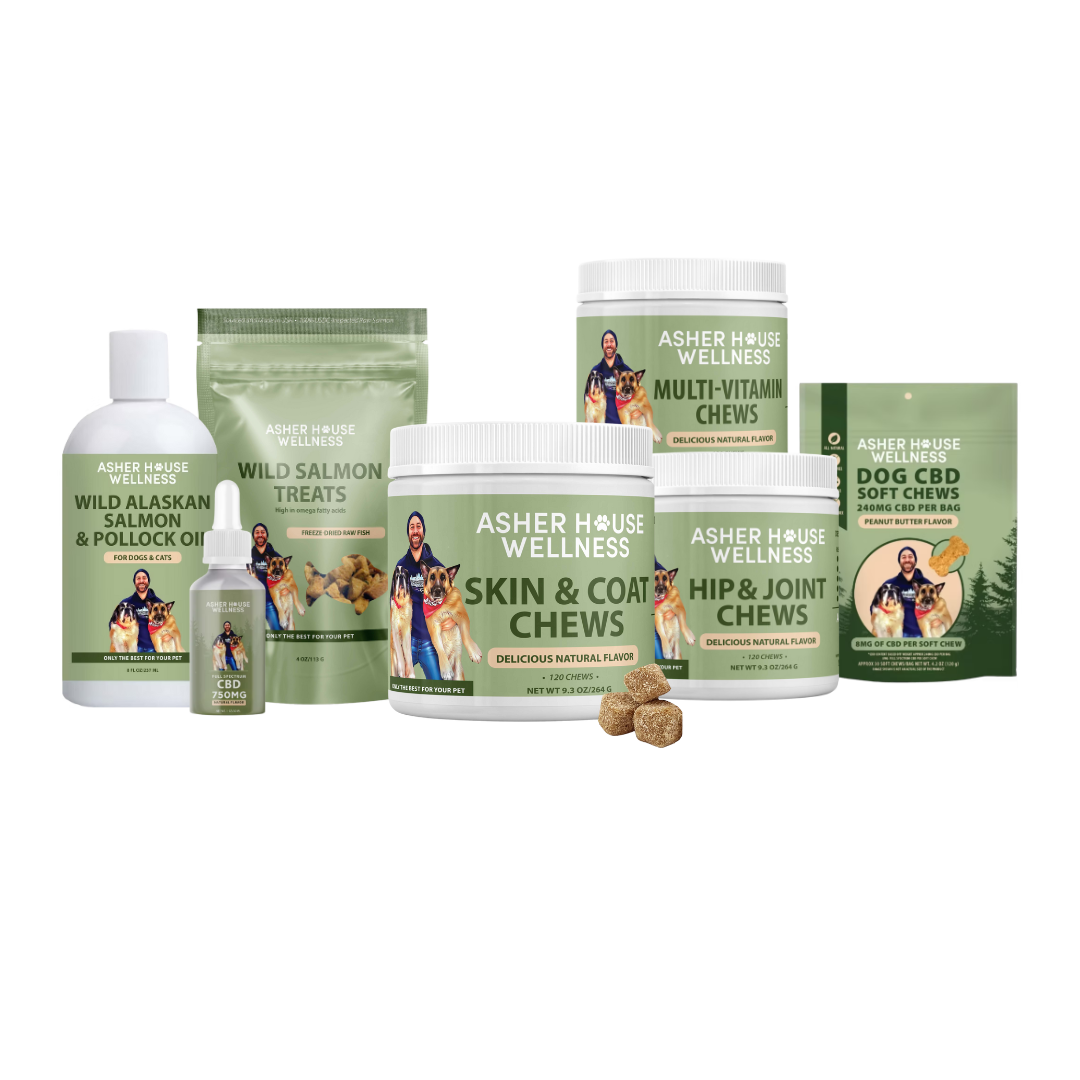 Asher House Wellness in the News: Launching Targeted Pet Wellness Bundles for Calm, Longevity, Senior dogs and Seasonal Allergies.