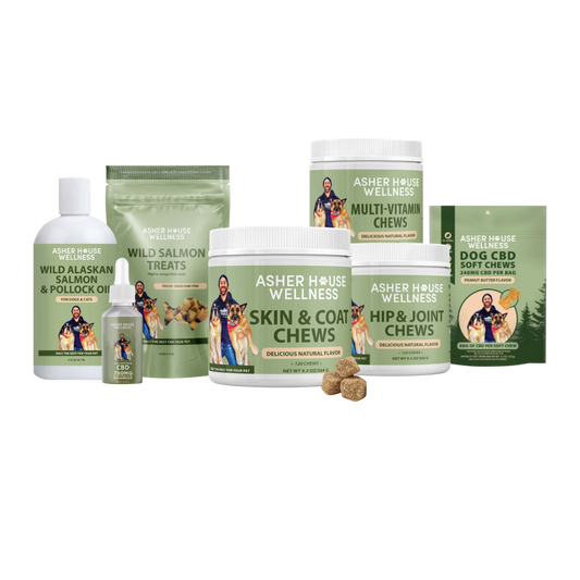 Asher House Wellness in the News: Launching Targeted Pet Wellness Bundles for Calm, Longevity, Senior dogs and Seasonal Allergies.