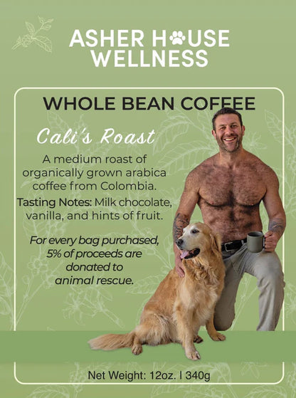 Cali's Medium Roast Organic Whole Bean Coffee | Mild + Balance