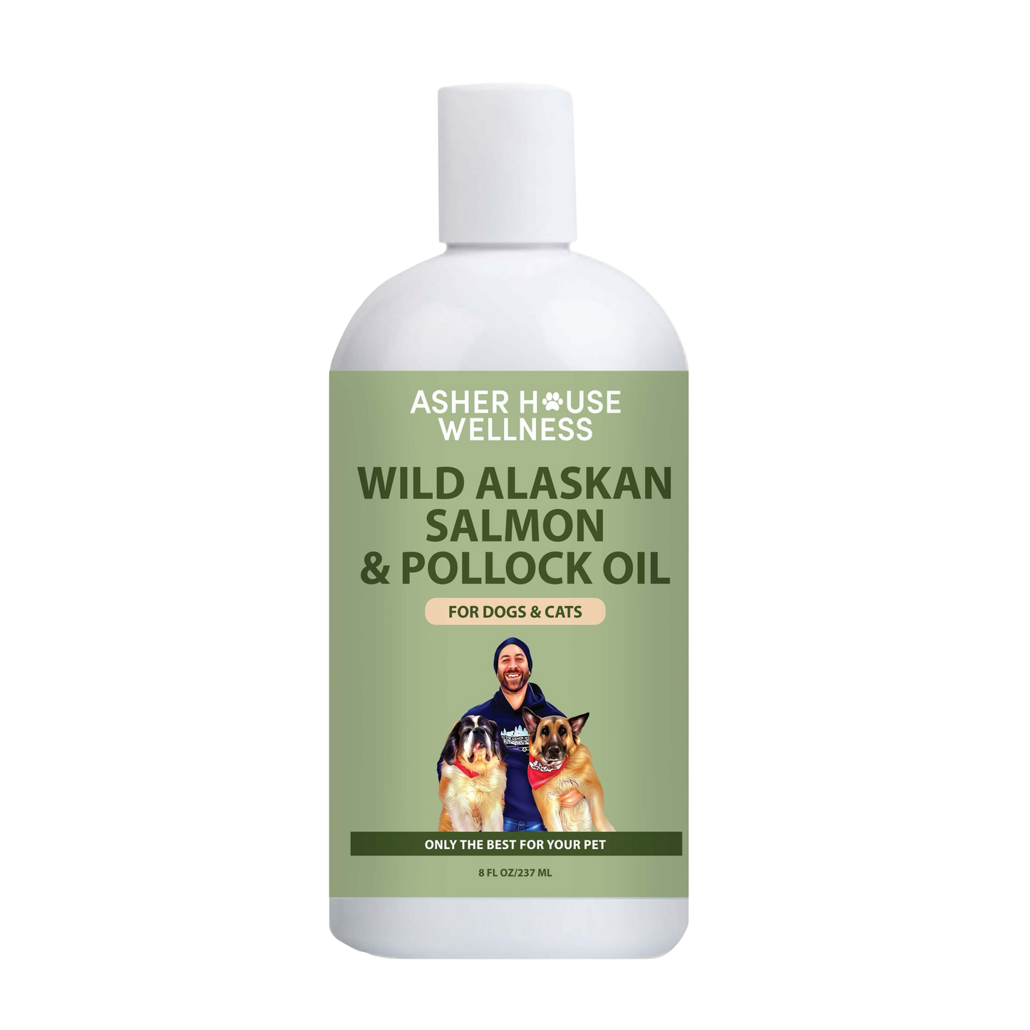 Wild Alaskan Salmon & Pollock Oil | Brain + Heart - for Pets