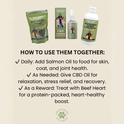 Wild Alaskan Salmon & Pollock Oil | Brain + Heart - for Pets