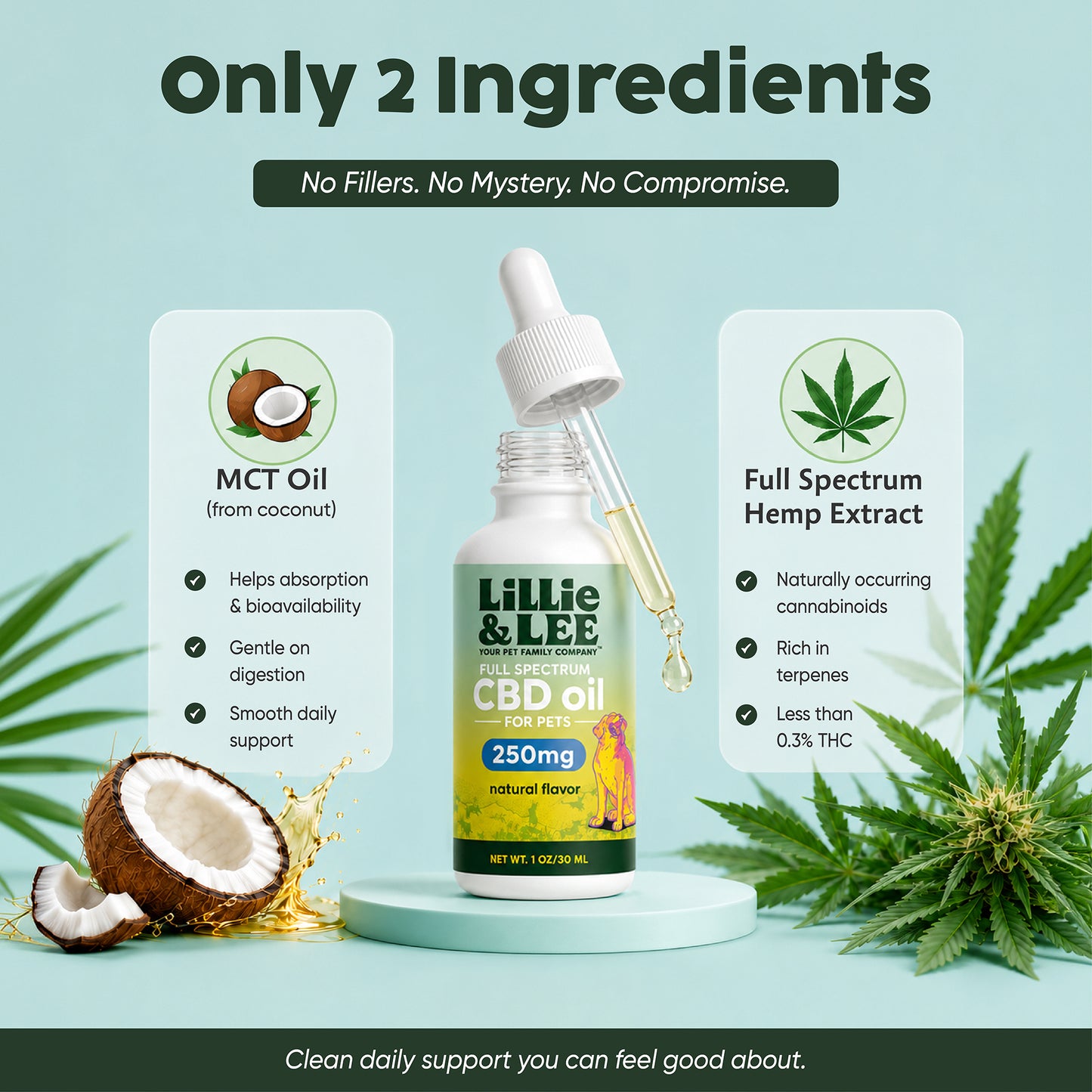 250mg CBD Oil | Calm + Comfort - for Pets