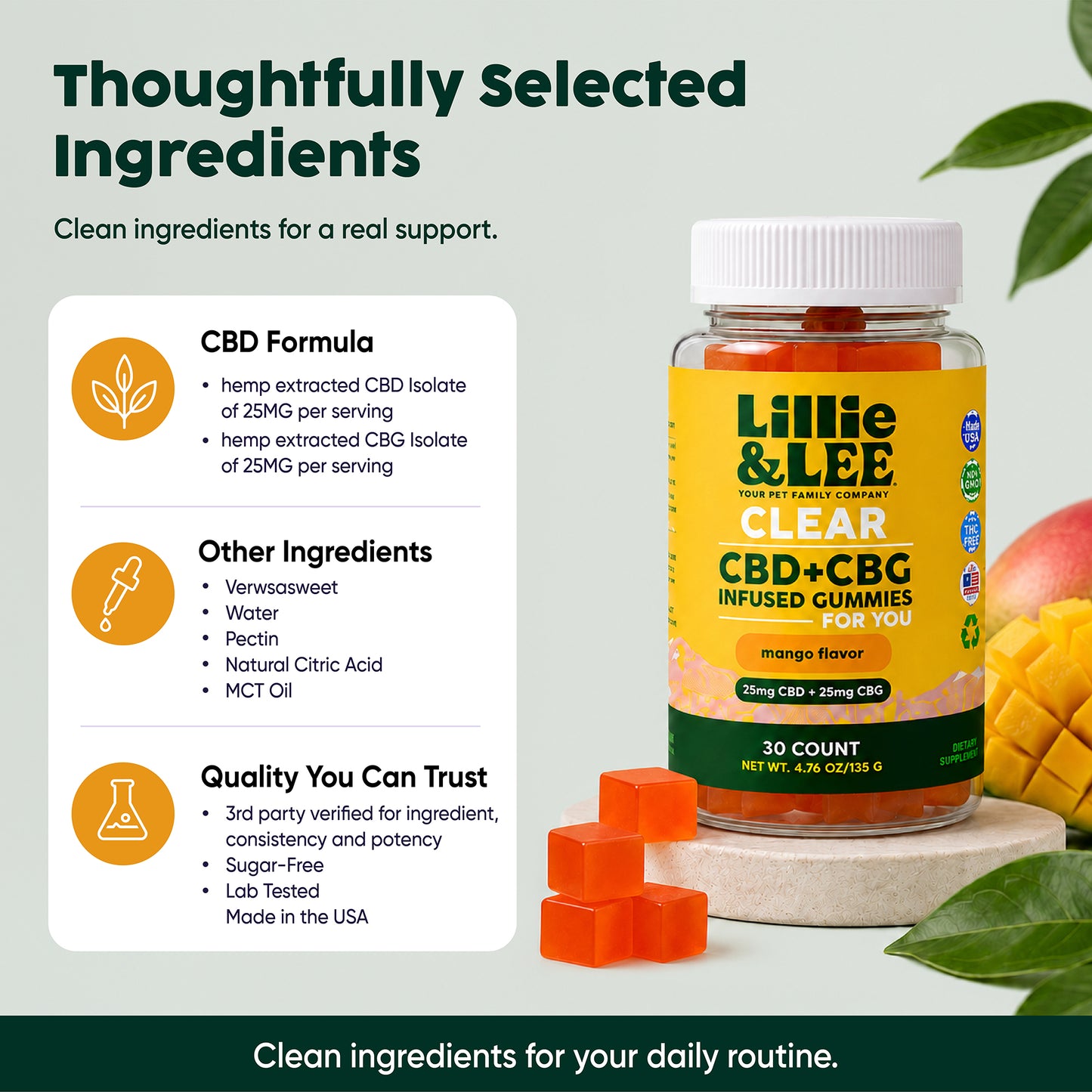 Clear CBG+CBD Gummies
