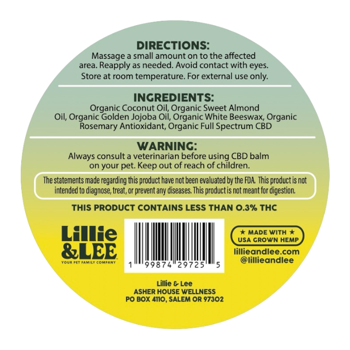500mg CBD Balm | Relief + Restore - for Pets