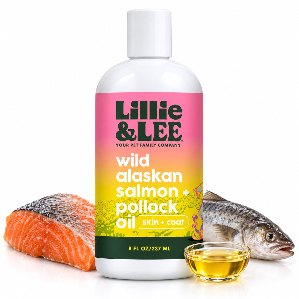 Wild Alaskan Salmon & Pollock Oil | Brain + Heart - for Pets