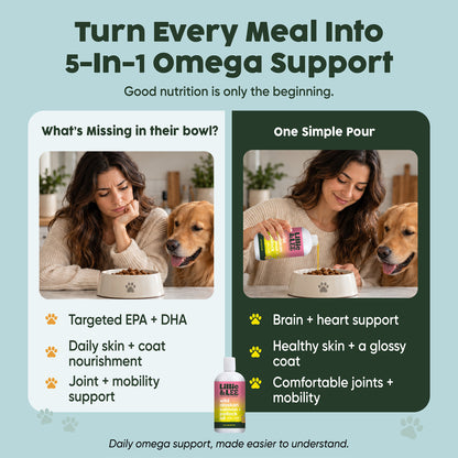 Wild Alaskan Salmon & Pollock Oil | Brain + Heart - for Pets