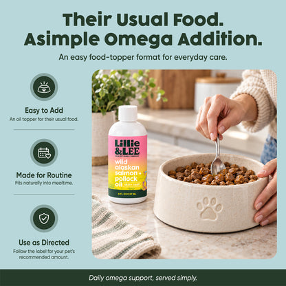 Wild Alaskan Salmon & Pollock Oil | Brain + Heart - for Pets