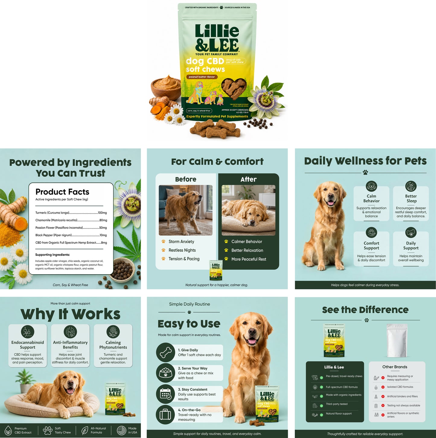 CBD Soft Chews | Calm + Comfort - for Pets