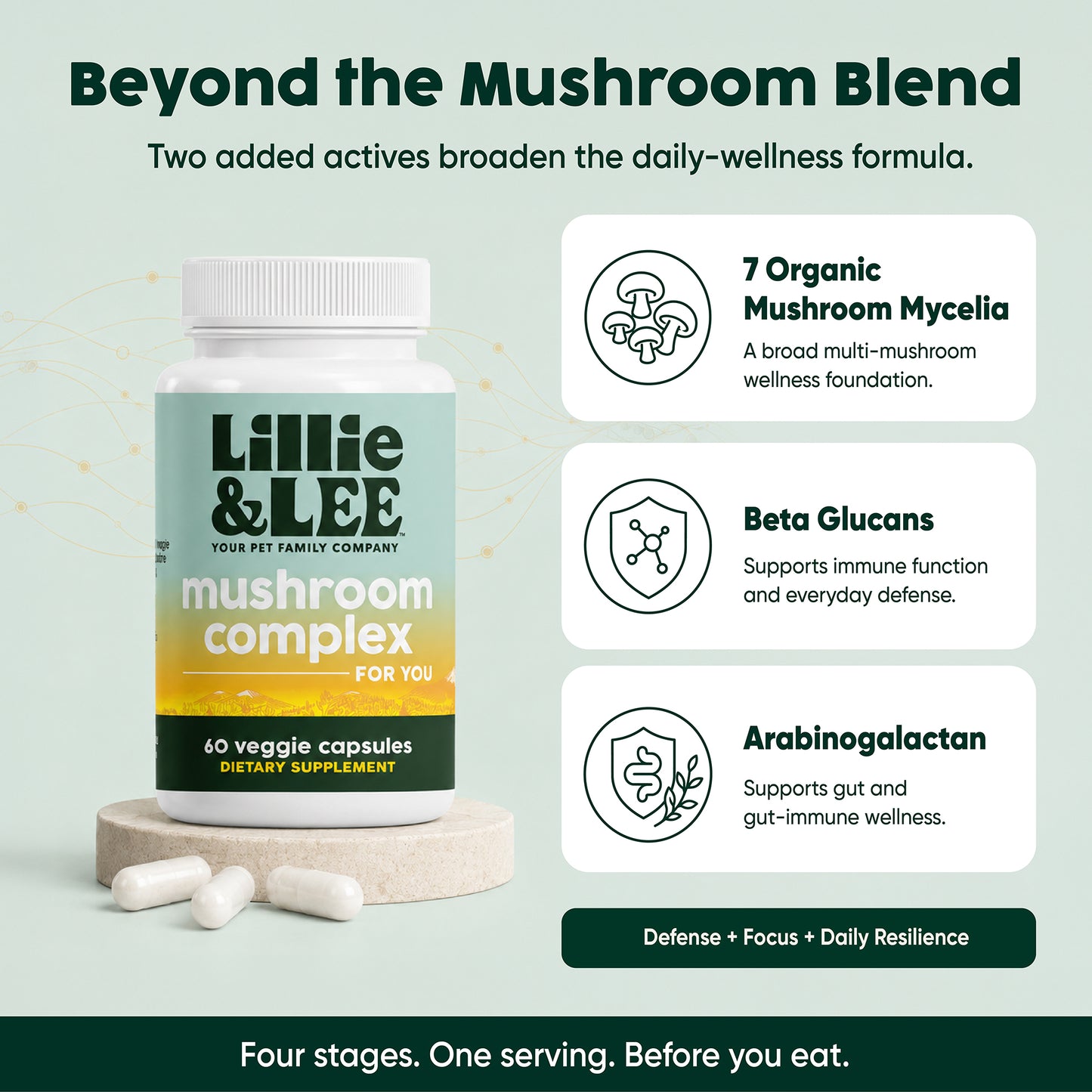 Mushroom Complex Supplement | Defense + Focus